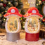 Festive mushroom snowman music box with glass dome for Christmas home decor