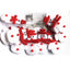 Soft plush snowman figures on a warm white LED string light strand
