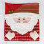 Set of Christmas chair back covers with Santa Claus design featuring red and white festive colors