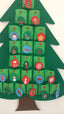 Decorated felt Christmas tree decoration with festive design