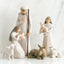 White geometric resin ornament featuring Jesus motif for Christian home decor
