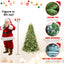 Green PE/PVC Christmas tree with lights in living room setting for Christian home decor