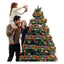 Christmas ribbon lights set with flower-shaped bulbs