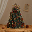 Illuminated PE Christmas tree with soft white lights in a cozy living room setting