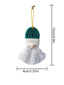 Hand-woven cotton thread Christmas ornament in white on green backdrop