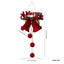 Wine red flocked Christmas bell ornament on display for festive holiday decorating