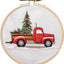 Christmas dwarf embroidery design on cotton fabric kit