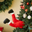 Festive Elf Legs Christmas Garden Stakes for outdoor holiday yard display