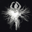 Christmas Dancing Girl Acrylic Pendant with graceful ballet pose