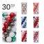 Set of 30 transparent Christmas ball ornaments for festive holiday decorating