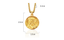 Jesus Christ pendant in gold finish on simple chain for everyday faith wear