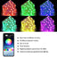 10 meter LED Christmas light string wrapped on a surface with warm glow