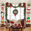 Cartoon Christmas door curtain hanging decoration in festive style