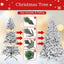 Flocked PVC Christmas tree with pine cone decorations in a living room setting