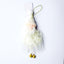 White angel plush pendant with halo and wings for Christmas tree decor