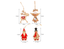 Wooden angel Christmas hanging decoration with natural hemp rope for home holiday display
