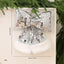 Gold sequin large Christmas tree bow decoration with reflective finish