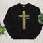 Black pullover hoodie featuring a bold cross design with My Savior Jesus typography print for men
