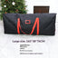 Black small Christmas storage bag with handles on clean surface