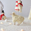 Little wool felt sheep Christmas hanging ornament displayed decoratively
