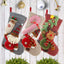 Large Christmas sock gift bag with festive holiday design
