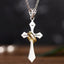 Sterling silver Jesus cross pendant with polished finish