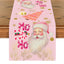 Festive Christmas tree and snowflake table runner on dining table