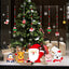 Christmas window sticker decoration displayed on glass surface in festive home setting