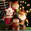 Colorful knitted flannel Christmas Eve gift box with cartoon holiday design, festive home decor