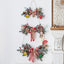 Bowknot rattan garland with snowflake and horn pendants for Christmas home decor