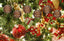 Round wooden Christmas hanging decoration displayed for festive display