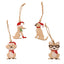Wooden Christmas tree pendant in green natural finish faith decoration