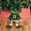 Red and white polka dot Christmas tree skirt for festive holiday home decor
