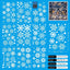 Christmas Castle static window sticker set with 9 decorative pieces for festive window display