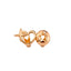 Glossy gold tooth socket dental accessory with geometric shape