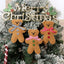 Three cute cookie bear Christmas hanging ornaments in soft non-woven fabric