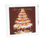 Christmas tree diamond painting on canvas showing colorful decorative design