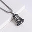 Stainless steel Jesus pendant necklace with steel finish