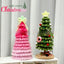 Small mini decorative twist bar Christmas tree in festive style