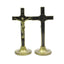 Electroplated zinc alloy cross figure with Jesus for home decor