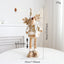 Golden retractable snowman Christmas decoration hanging, festive home decor