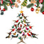 Printed acrylic hummingbird Christmas tree hanging ornament with cartoon design