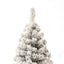 Flocked snow Christmas tree with white powder finish for holiday decor