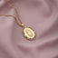 Vintage Virgin Mary necklace with electroplated stainless steel pendant, faith jewelry