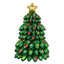 Christmas tree balloon column decoration standing tall in festive red and green colors