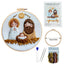 Jesus Cross Embroidery DIY Kit displaying completed cross design on fabric