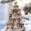 Christmas Tree Dog Acrylic Pendant displaying festive holiday design