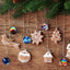 Cosmic star themed 24-day Christmas countdown advent calendar with festive design