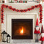 Festive Christmas bauble garland draped decoratively for holiday home styling
