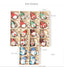 12 wooden Christmas pendant decorations arranged in wooden box